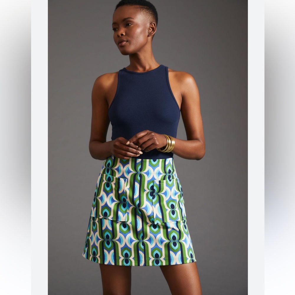 Anthropologie MARISELA retro mini skirt NWT